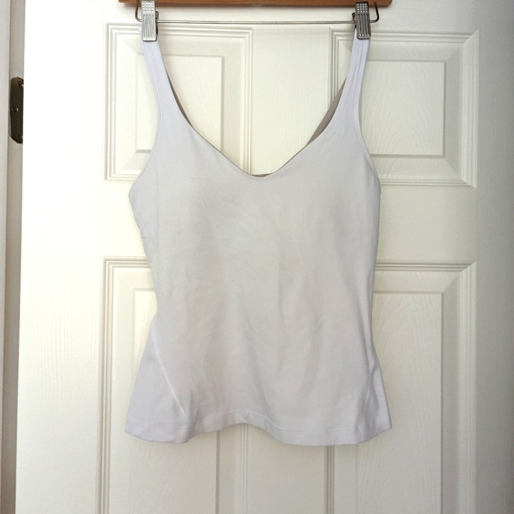 Lululemon White Cropped Tank